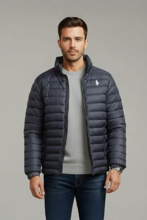Puffer Jacket for Men in Navy Blue